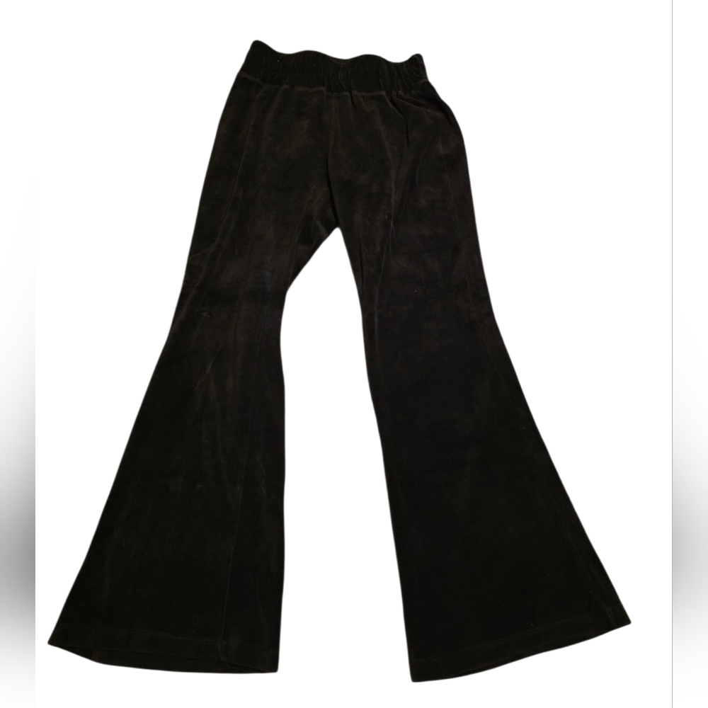 FP Movement Black Velvety Pull On Flare Pants Size S EUC